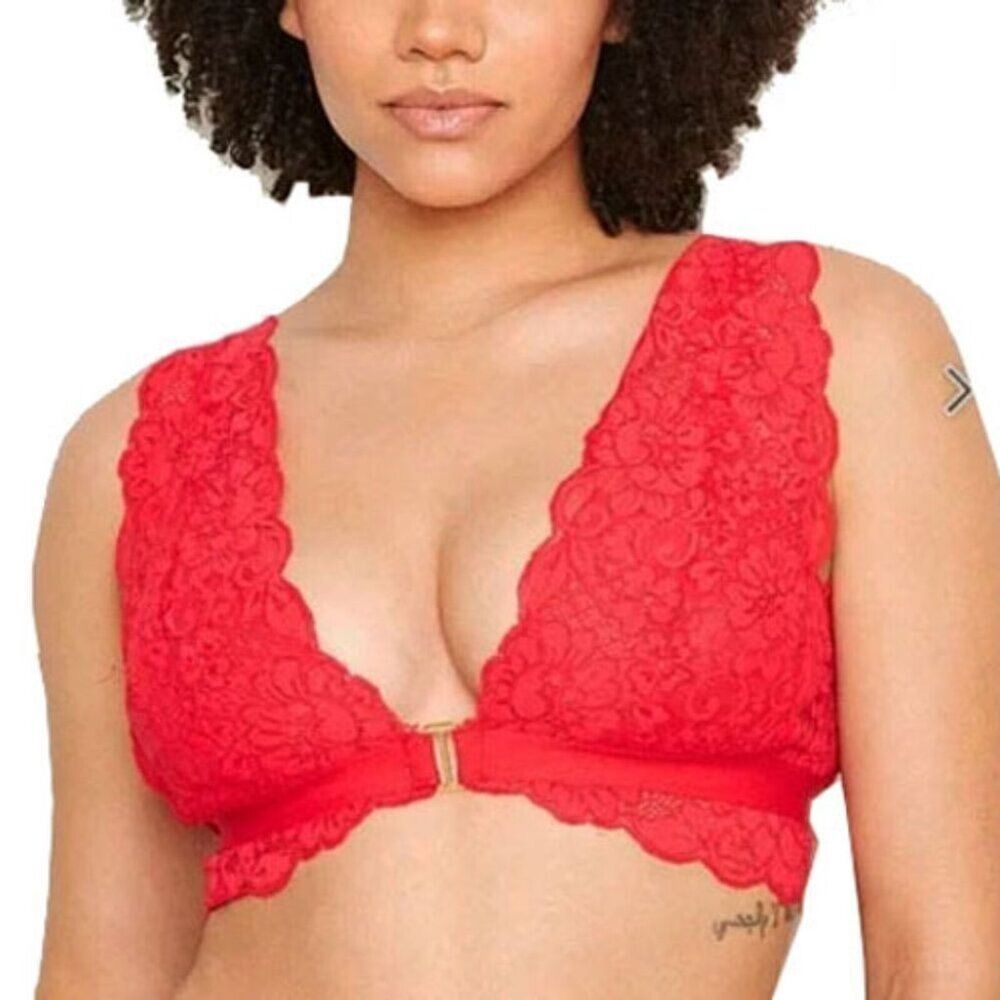 XS NWT $58 We Are HAH Got Ur Back Lace Bra Siren Red 32A 32B 32C